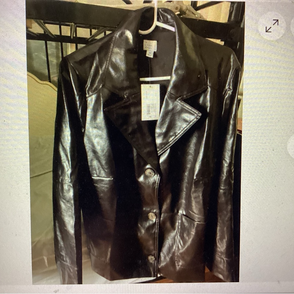Faux Leather Jacket (1X)